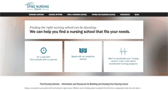 Desktop Screenshot of findnursingschools.com